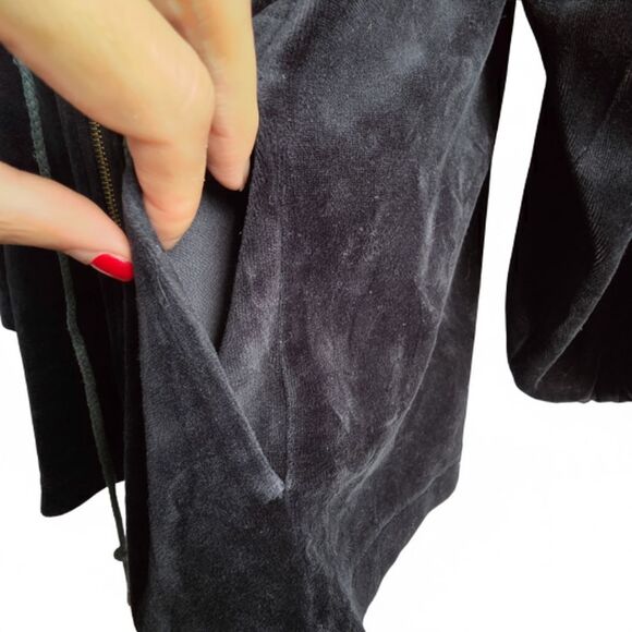 Disney Catalog Velour Track Jacket Black 2X Y2K Mickey Mouse Full Zip - Picture 6 of 11